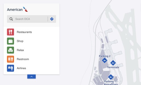 Interactive airport map for DCA